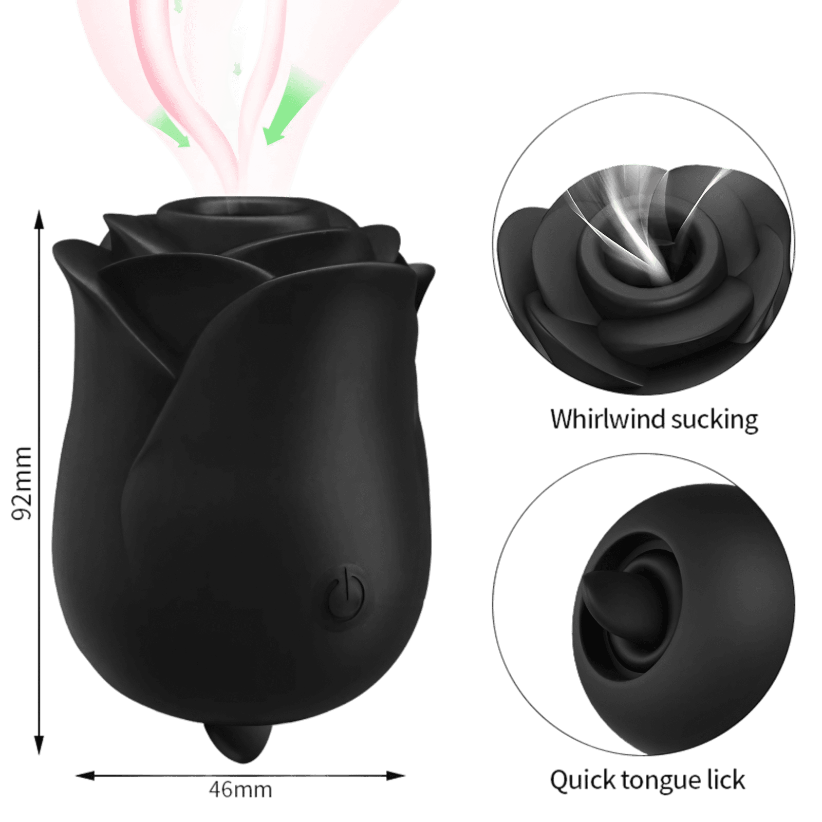 The Black Rose | Air-Pulse Sucker-/female-sex-toys/clit-vibrators/the-black-rose-1